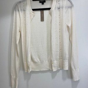 J.Crew Jackie Cardigan w/ Eyelet Cutouts (NWT)